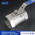 Direct factor 1000wog stainless steel 1pc ball valve